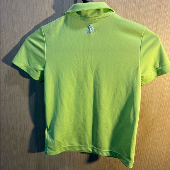 Adidas Kids Lime Green Polo Shirt Size XS - Picture 4 of 5